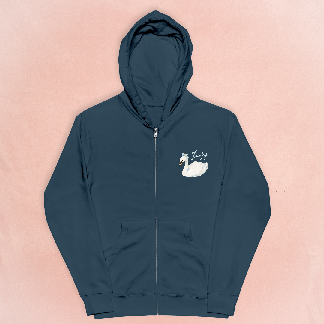Swan Zip Hoodie